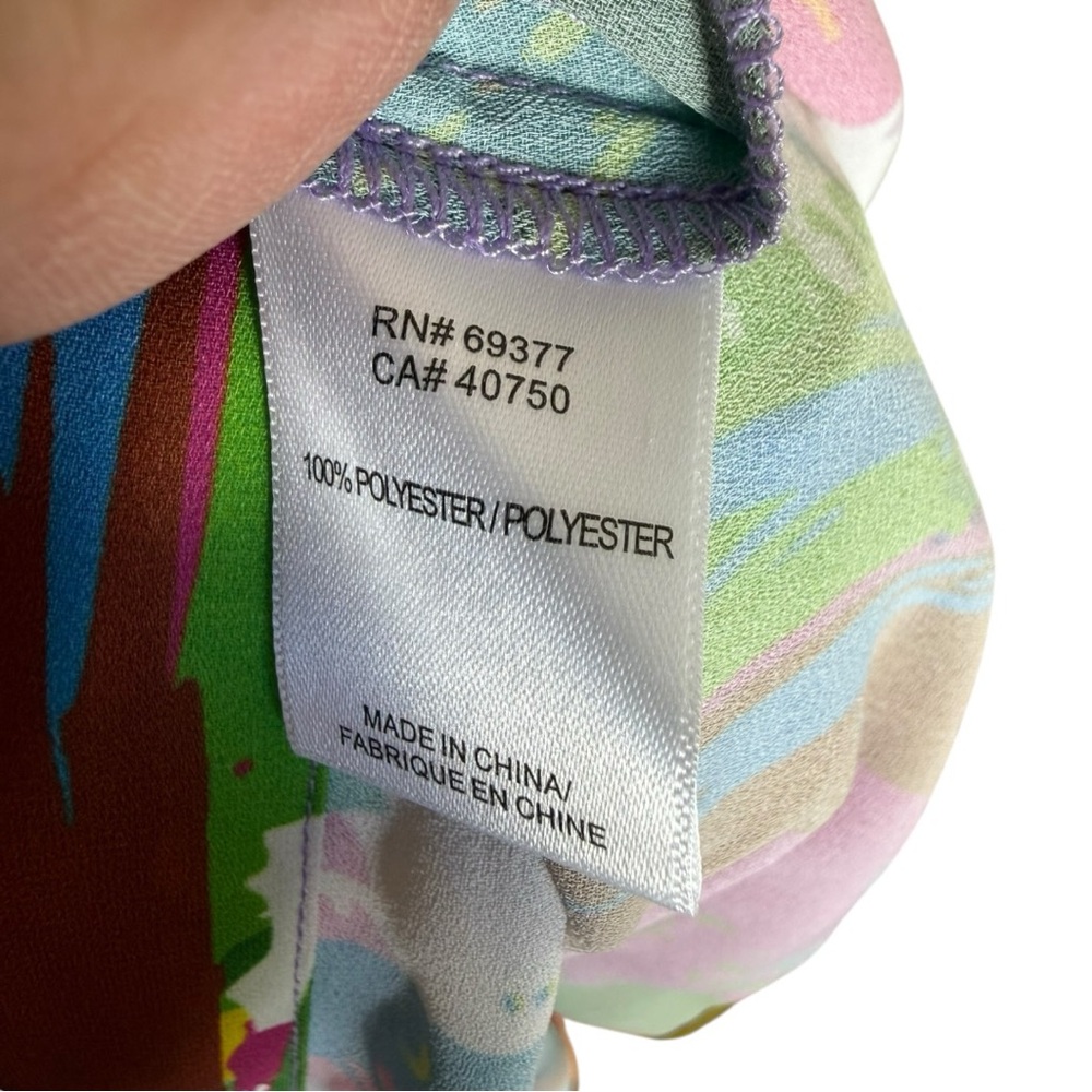 Colorful Abstract Kimono Top‎ - Picture 6 of 7